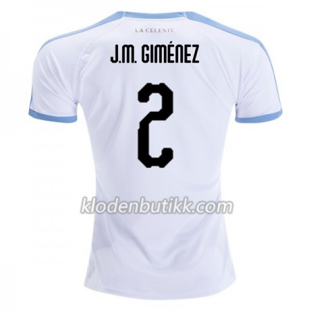 Uruguay Jose Gimenez 2 Borte Fotballdrakt 2019 Copa América Kortermet